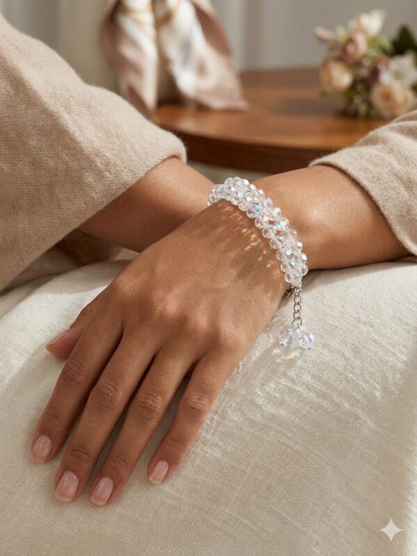 HFS Crystal Frost Glass Beads Bracelet