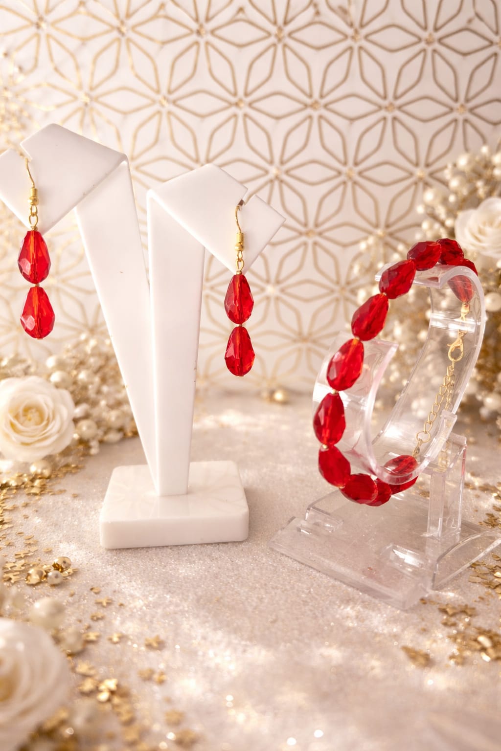 HFS Handcrafted Ruby Dewdrop Duo