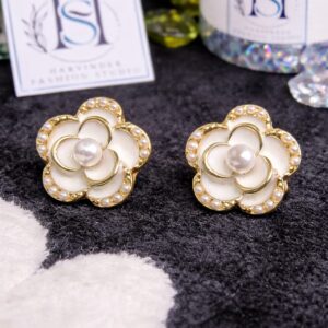 HFS Ivory Bloom Pearl Studs