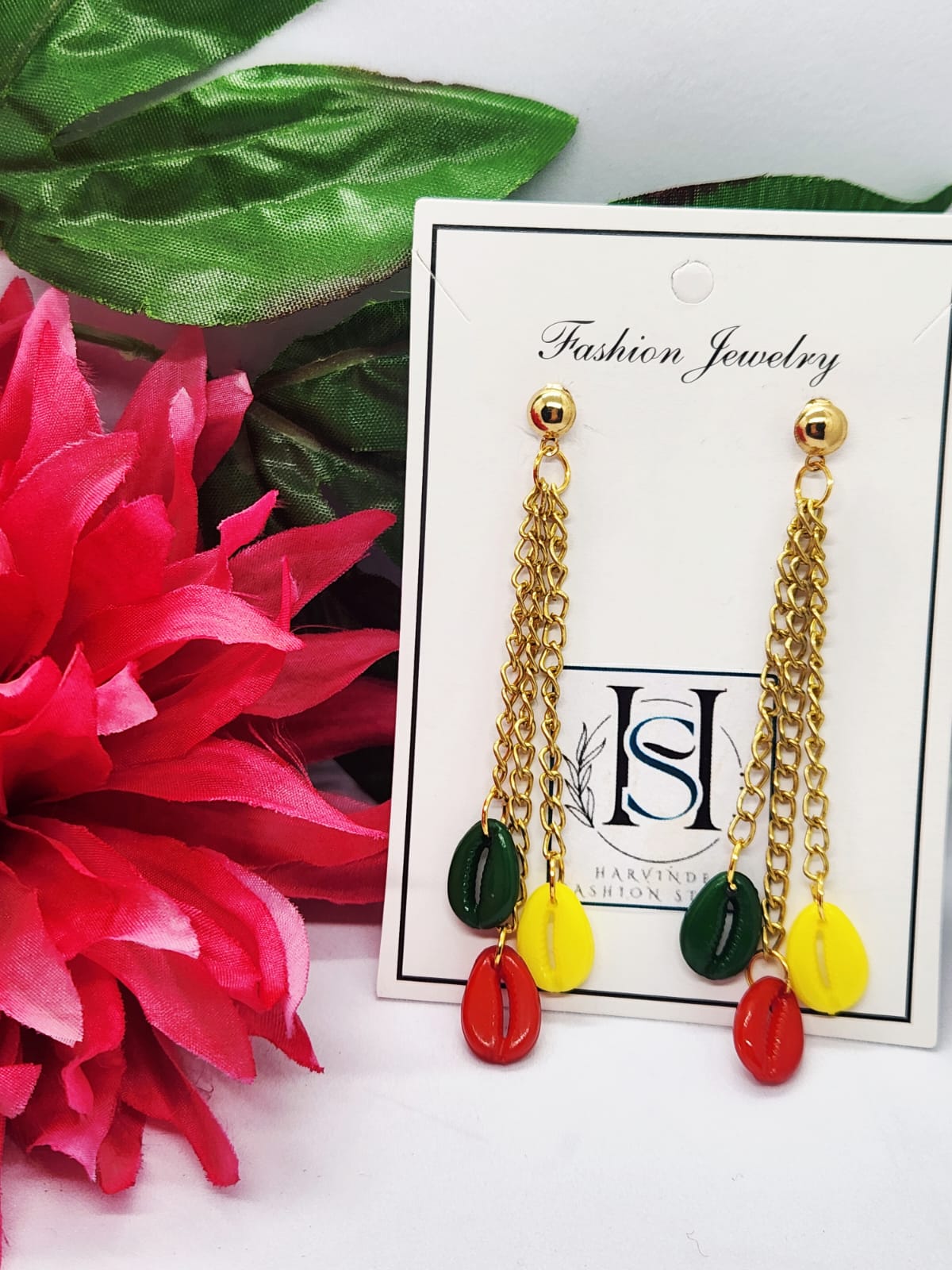 HFS Golden Tropic Cascade Earrings