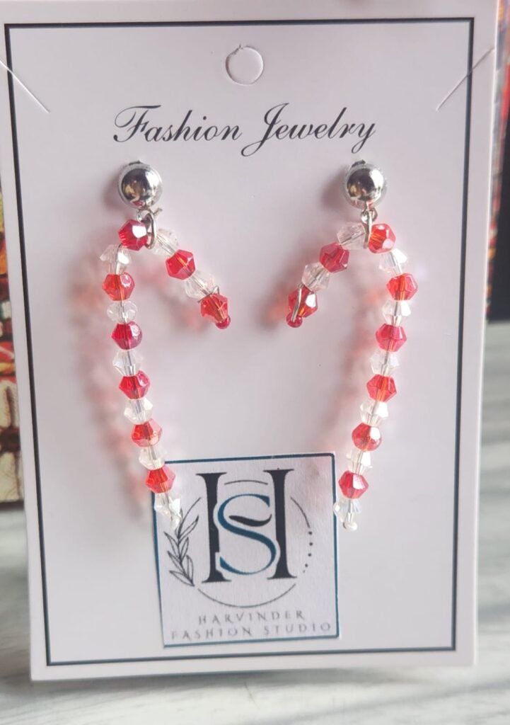 HFS Scarlet Candy Cane Hoops