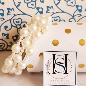 HFS Ivory Pearl Spiral Wrap Bracelet