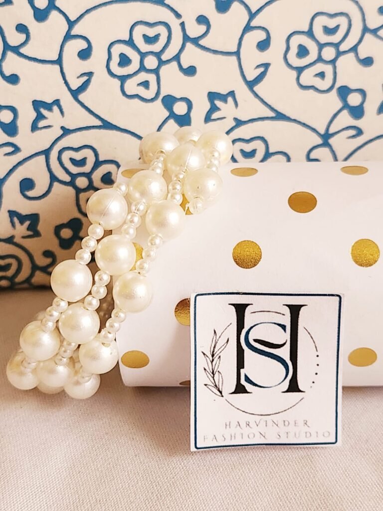 HFS Ivory Pearl Spiral Wrap Bracelet