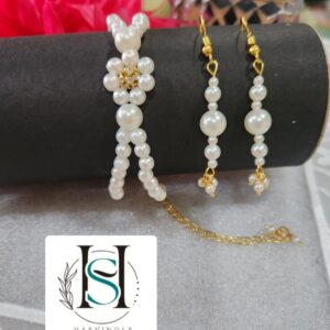 HFS Pearl Bracelet and Earring Combo