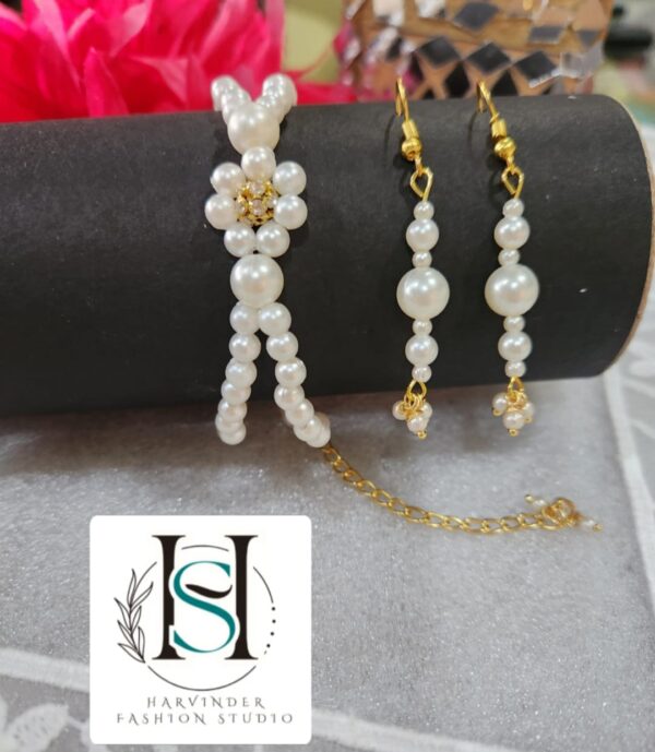 HFS Pearl Bracelet and Earring Combo