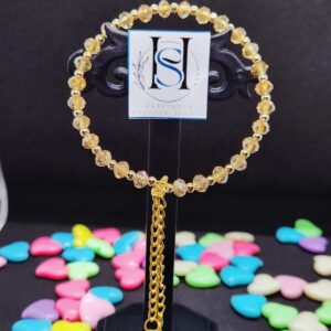 HFS Golden Glow Crystal Charm Bracelet