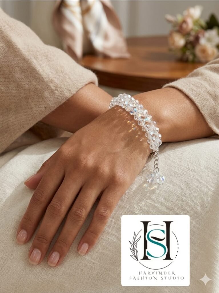 HFS Crystal Frost Glass Beads Bracelet