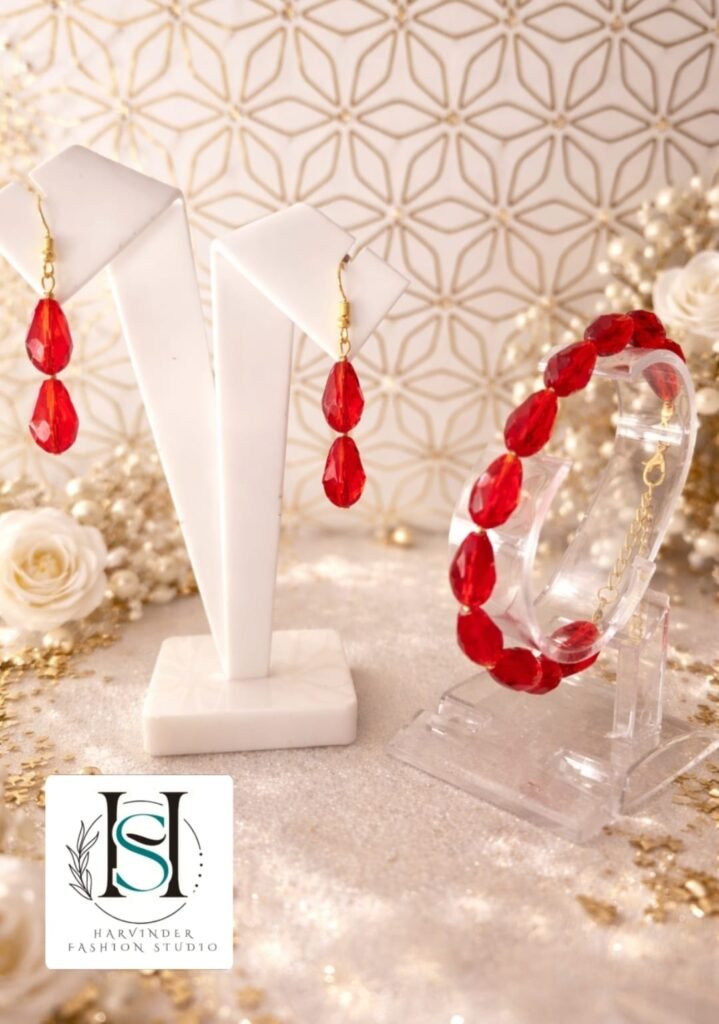 HFS Handcrafted Ruby Dewdrop Duo