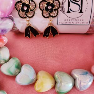 HFS Korean Rosewood Ribbon Studs