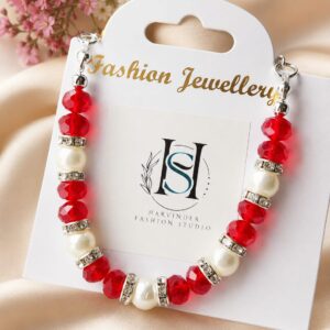HFS The Ruby & Pearl Elegance Bracelet