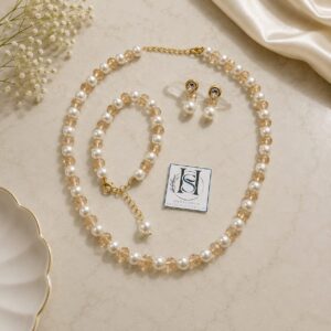 HFS Crystal & Pearl Mix Neckless Set