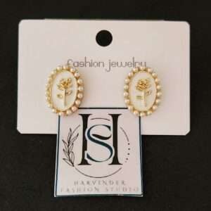 HFS Victorian Bloom Pearl Studs