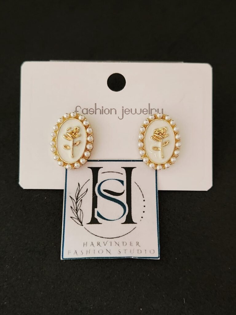 HFS Victorian Bloom Pearl Studs