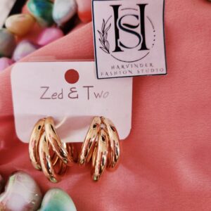 HFS Triple Wave Gold Hoops