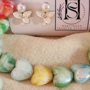 HFS Pearl Top White Lily Earrings