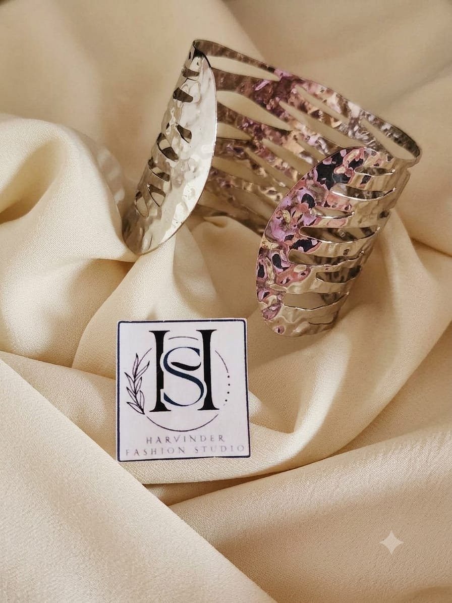 Silver Strata Statement Cuff - Image 2