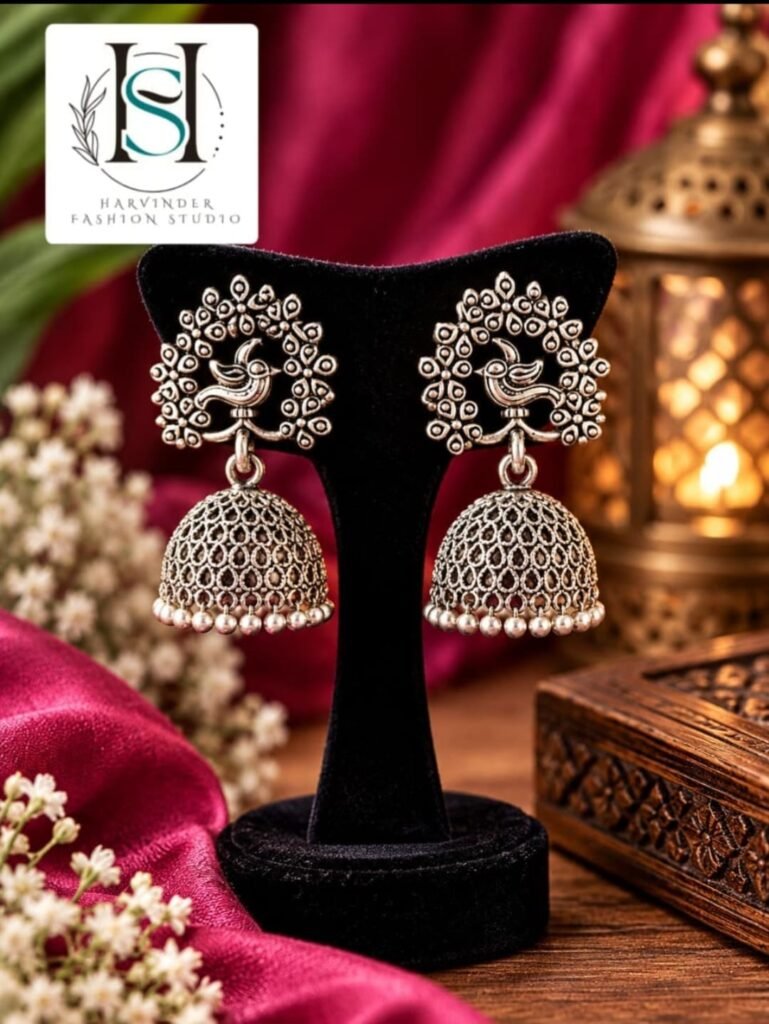 HFS Dancing Bird Antique Jhumkas