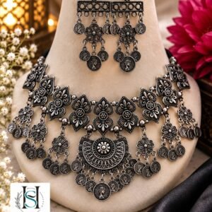 HFS Sultana Oxidized Choker Set
