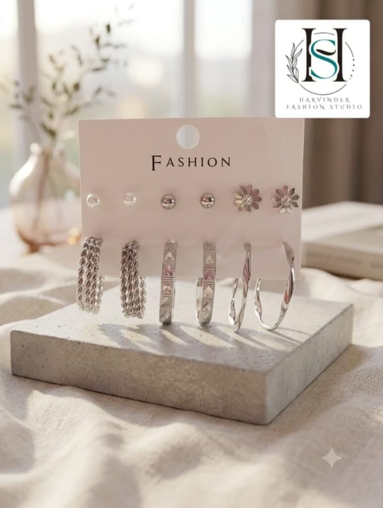 HFS Combo Of 6 Pair Of Earrings