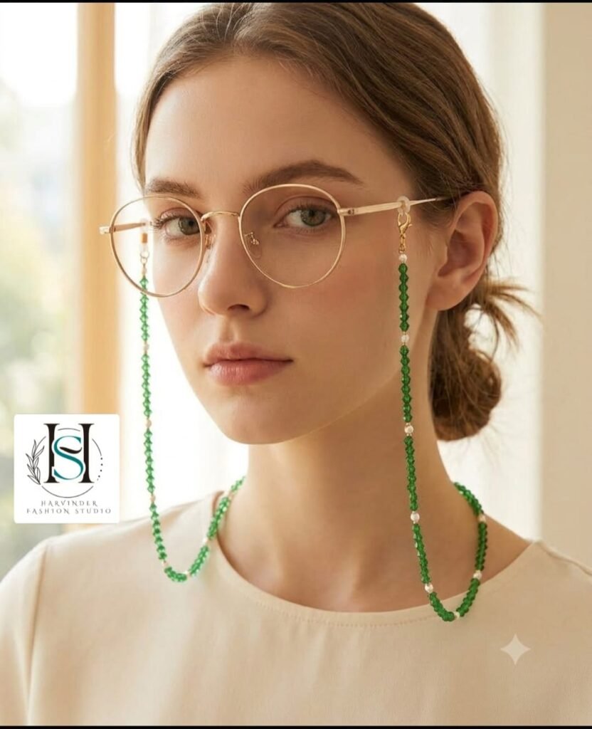 HFS Unisex Pearl Beaded Spectacle Chain