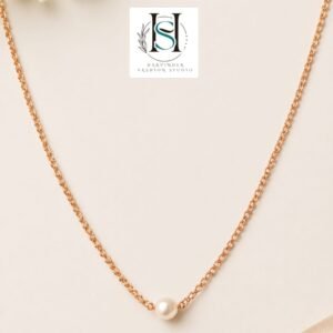 HFS Rose Gold Single Pearl Chain