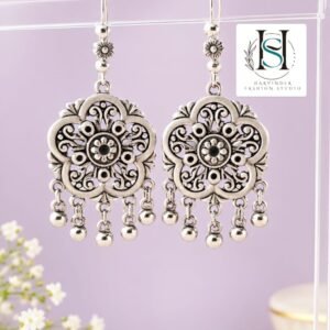 HFS Oxidized Blossom Earrings