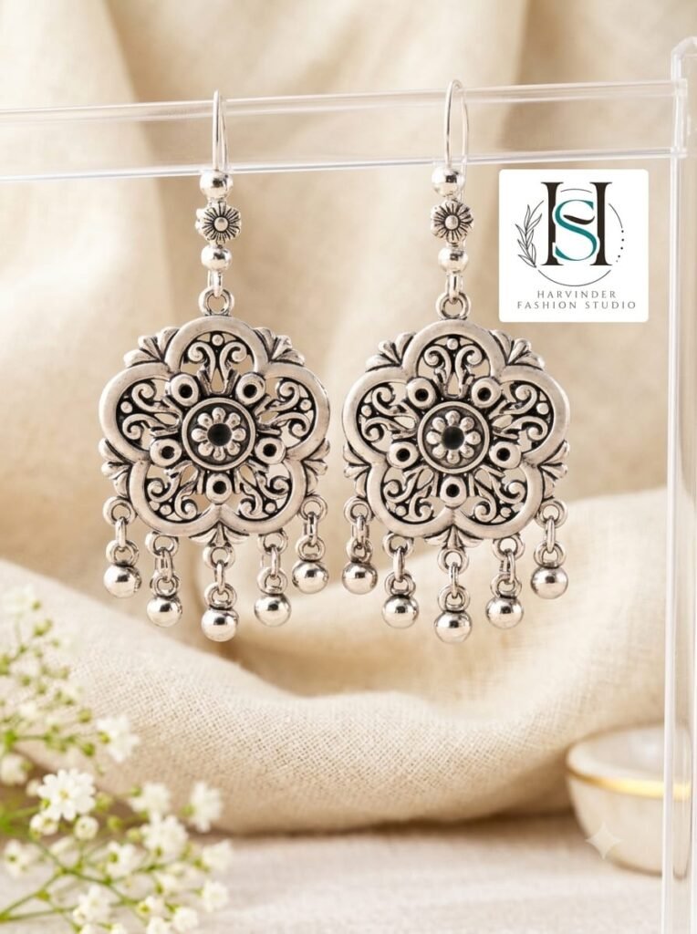 HFS Oxidized Blossom Earrings
